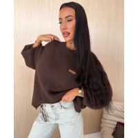 SWETER OVERSIZE OLAVOGA USERS BROWN