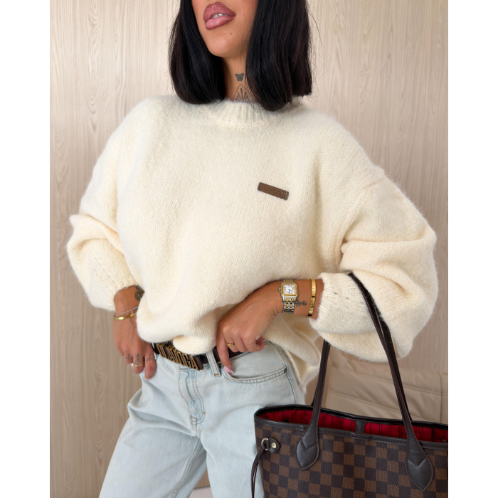 SWETER OVERSIZE OLAVOGA USERS ECRU