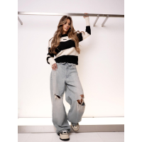SWETER PASKI OLAVOGA ERISSEN ECRU-BLACK
