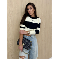 SWETER PASKI OLAVOGA ERISSEN ECRU-BLACK