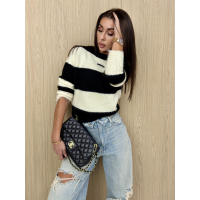 SWETER PASKI OLAVOGA ERISSEN ECRU-BLACK