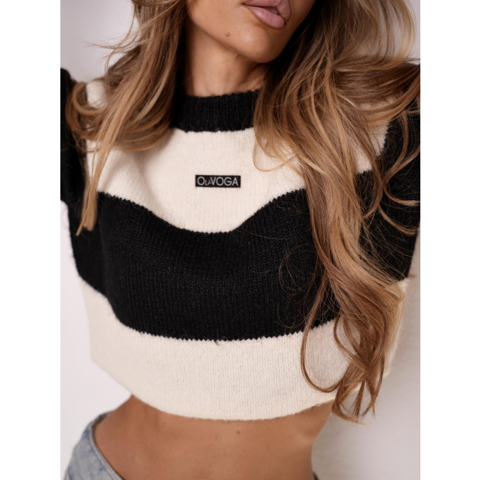 SWETER PASKI OLAVOGA ERISSEN ECRU-BLACK