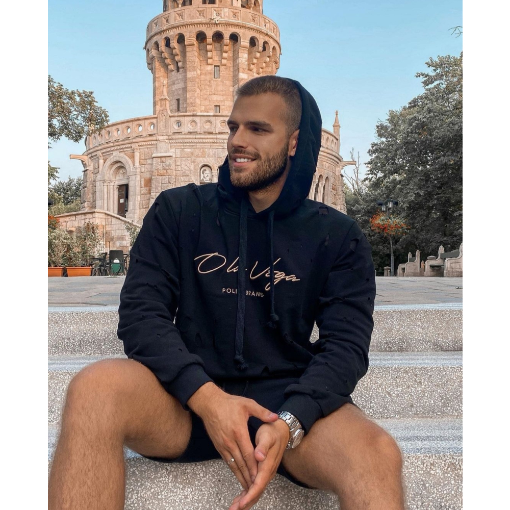 BLUZA MĘSKA BURNED MAN BLACK