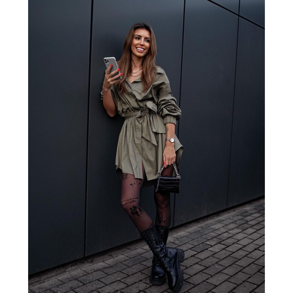 KOSZULA OVERSIZE SHIRT KHAKI KOSZULA OVERSIZE SHIRT KHAKI