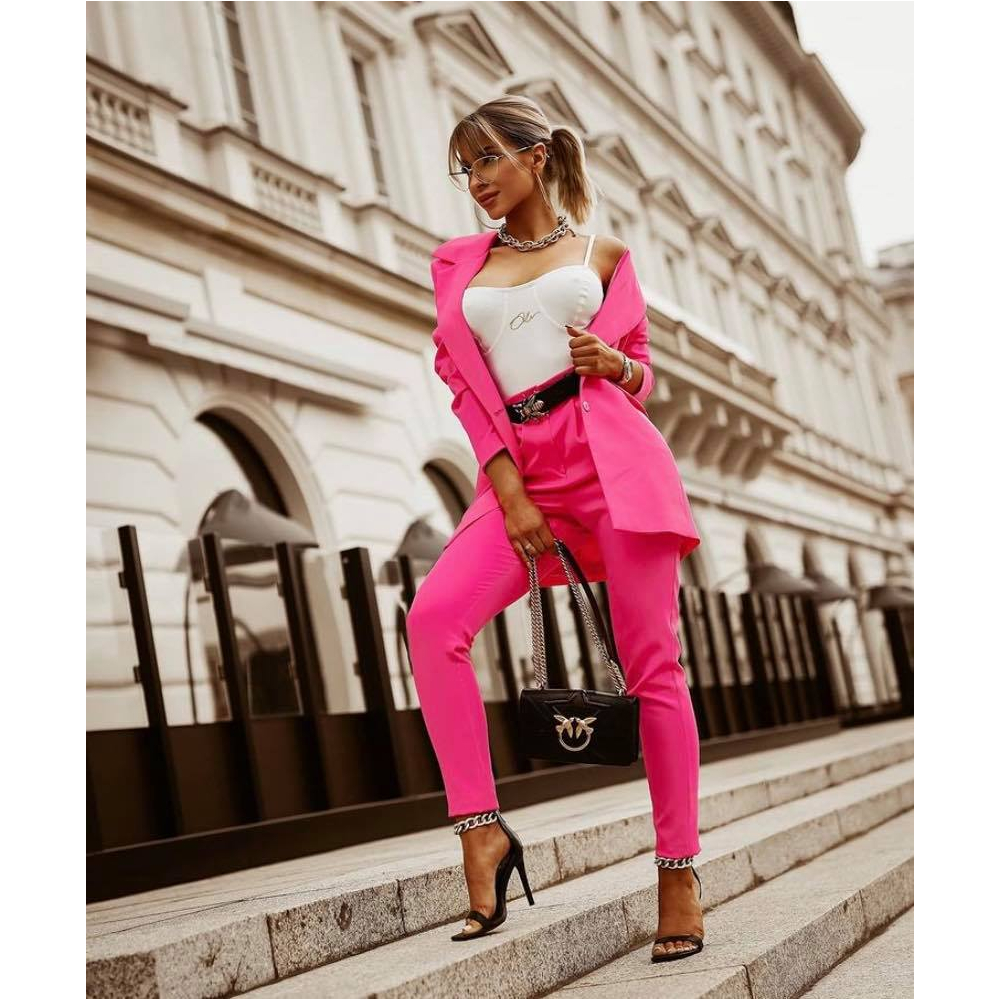 KOMPLET GARNITUR LUXURY SUIT NEON PINK