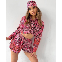 KOMPLET COLORFUL SATIN PINK