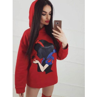 BLUZA Z KAPTUREM PRINCESS SNOW RED