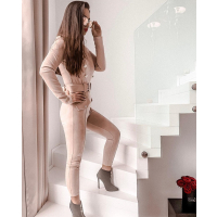 KOMBINEZON EXCLUSIVE SUEDE BEŻ
