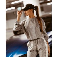 KOMPLET DRES LOGO STRIPE WOMAN GRAY