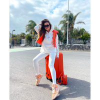KOMPLET DRES AMBER ECRU