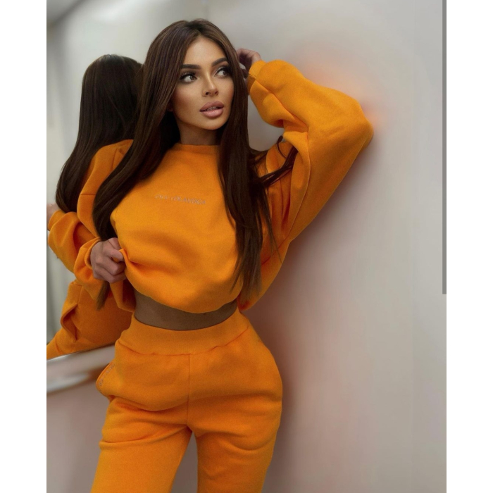 KOMPLET DRES BAWEŁNIANY CAREN MANGO ORANGE