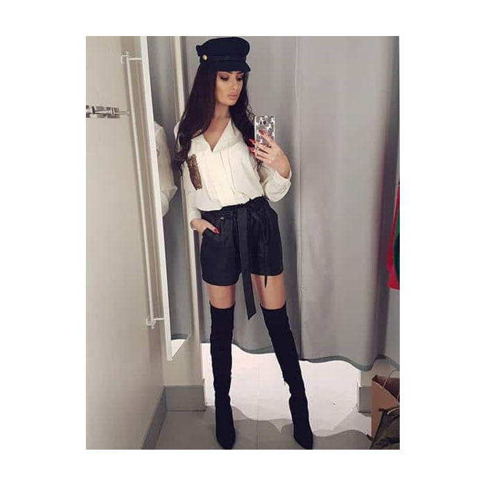 SPODENKI LEATHER BLACK