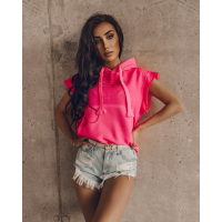 BLUZA SHORT SLEEVE NEON PINK