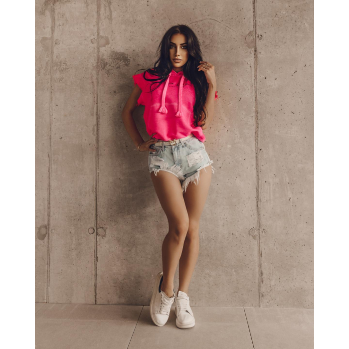 BLUZA SHORT SLEEVE NEON PINK
