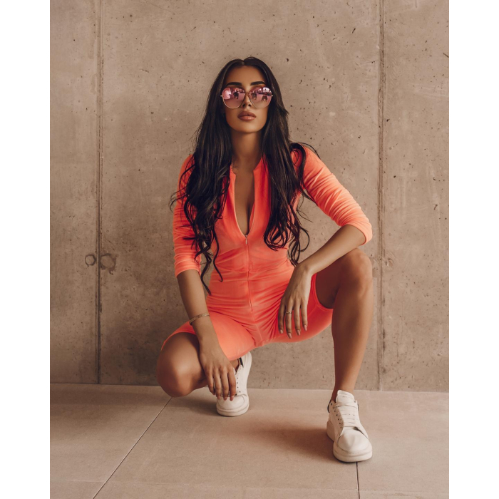 KOMBINEZON SPLASH SPRING NEON ORANGE