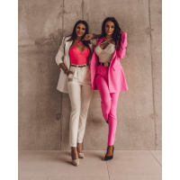 KOMPLET GARNITUR LUXURY SUIT NEON PINK