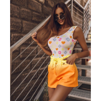 SPODENKI OMBRE NEON LIME - NEON ORANGE