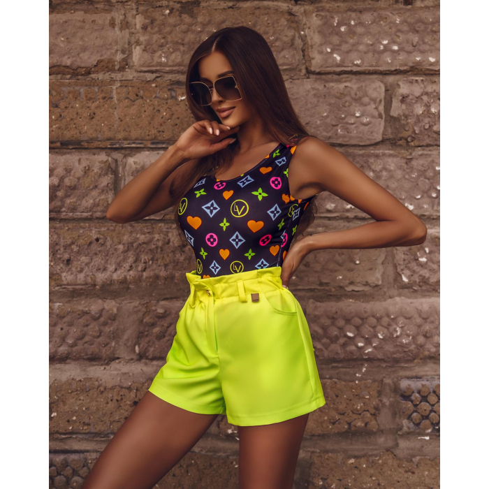 SPODENKI OMBRE NEON LIME - GREEN