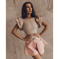 SPODENKI SKIRT PANTS BABY PINK