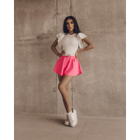 SPODENKI SKIRT PANTS NEON PINK