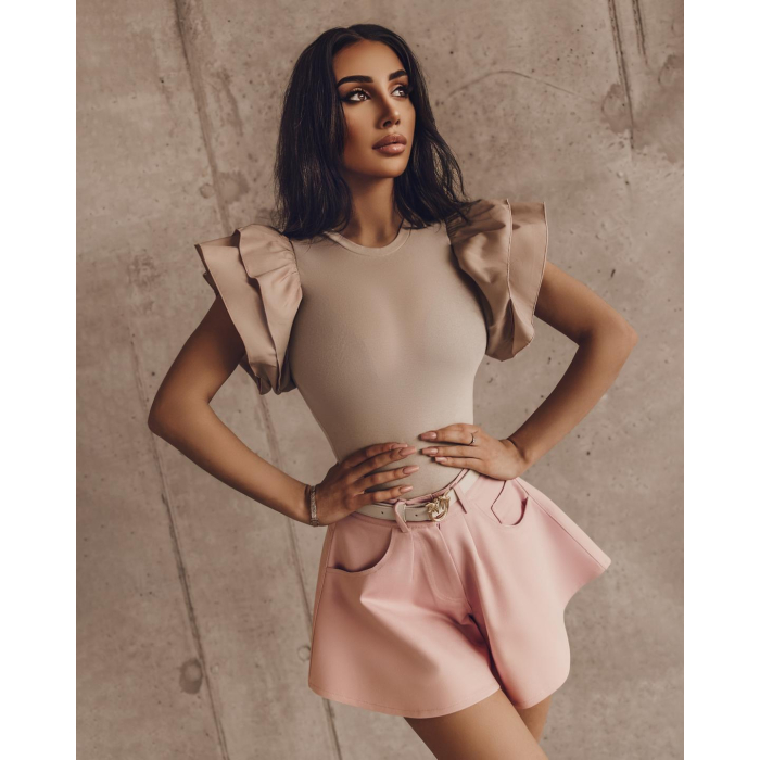 SPODENKI SKIRT PANTS BABY PINK