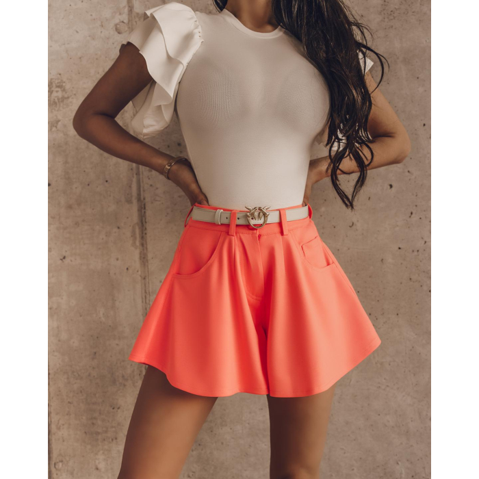 SPODENKI SKIRT PANTS NEON ORANGE