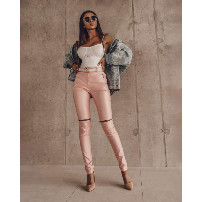 SPODNIE ZIPPERS PINK