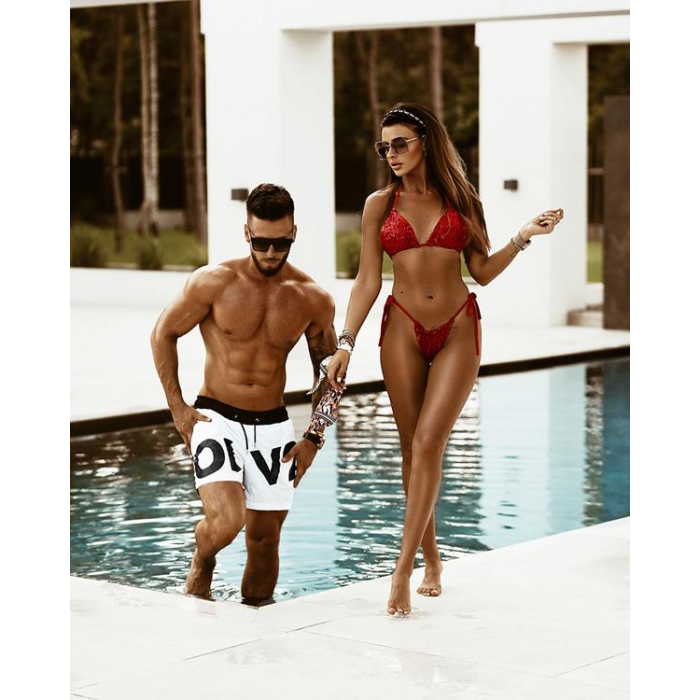 STRÓJ KOSTIUM KĄPIELOWY BIKINI LUXURY SWIMSUIT RED