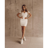 SUKIENKA BASIC DRESS ECRU