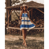 SUKIENKA DYED STRIPES BLUE