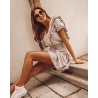 SUKIENKA SUMMER FRILLS GRAY