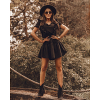 SUKIENKA SUMMER FRILLS BLACK