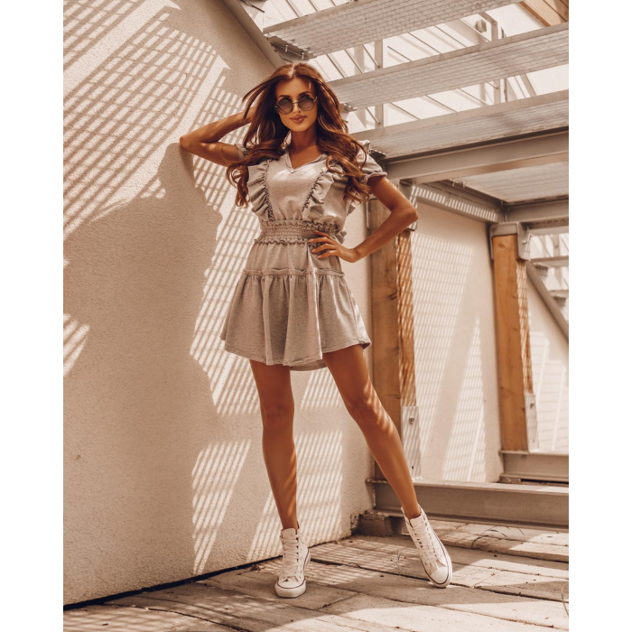 SUKIENKA SUMMER FRILLS GRAY