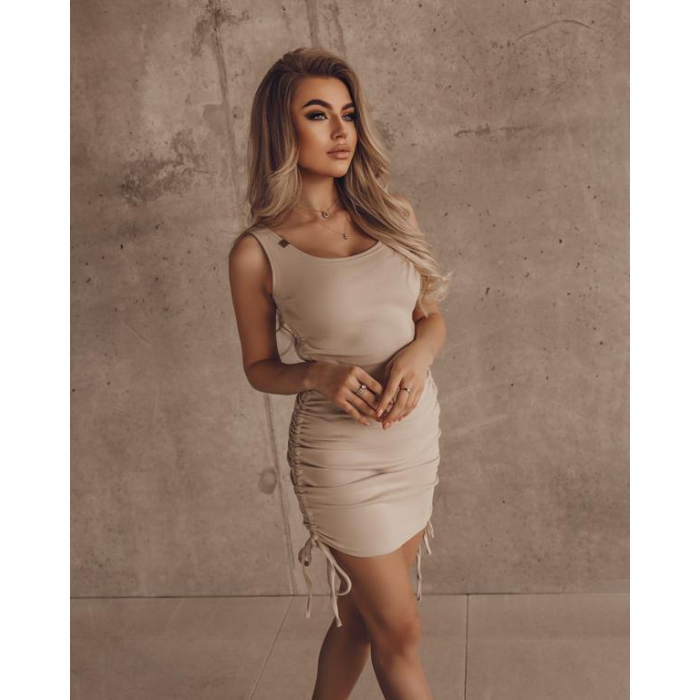 SUKIENKA TIED DRESS BEŻ