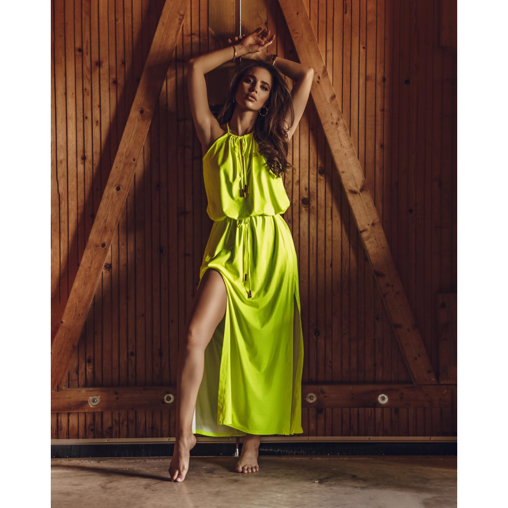 SUKIENKA TULUM MAXI NEON LIME