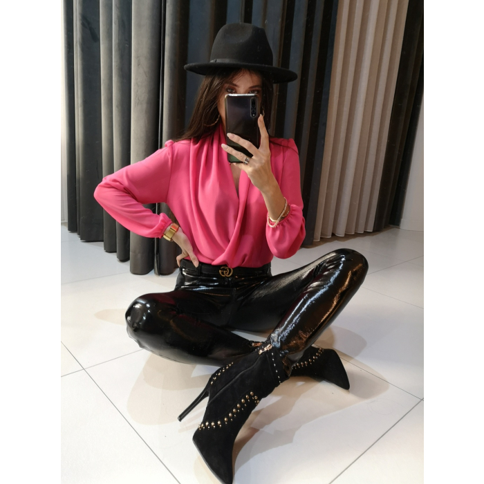 BODY KOPERTOWE KOSZULOWE NEON PINK