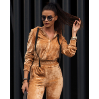 KOMBINEZON VELOUR SET CAMEL