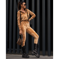 KOMBINEZON VELOUR SET CAMEL