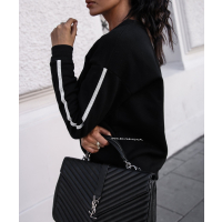 BLUZA SILVER DETAIL BLACK