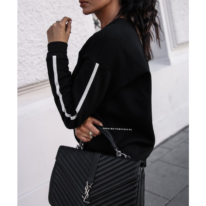 BLUZA SILVER DETAIL BLACK