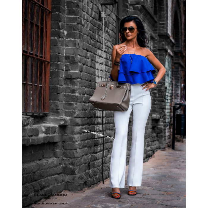 BLUZKA FRILL KOBALT