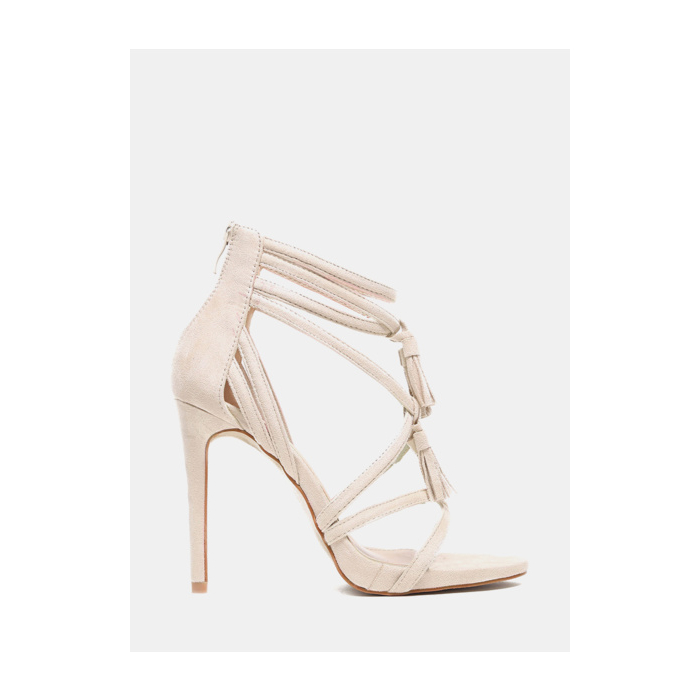 BUTY SZPILKI SANDAŁY BEŻOWE