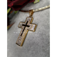 WISIOREK KRZYŻ BIG pozłacany 18k