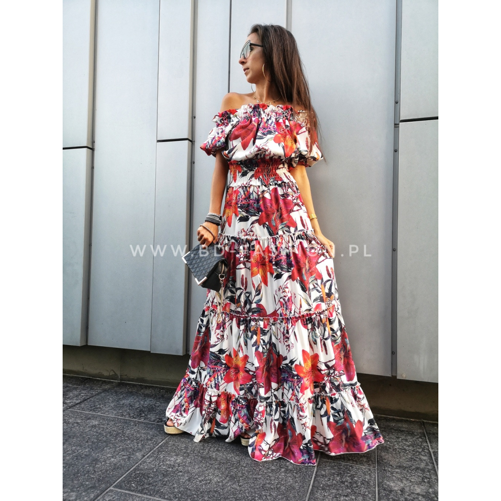 SUKIENKA MAXI BRASIL FLOWER LILIE