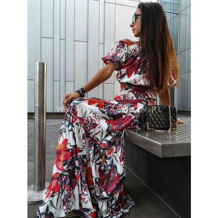 SUKIENKA MAXI BRASIL FLOWER LILIE