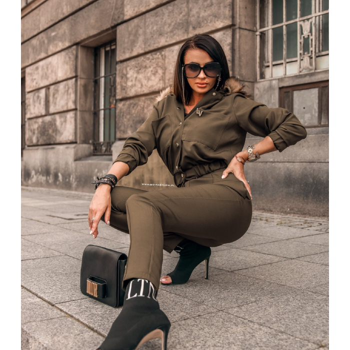 KOMPLET DRES MARISSA KHAKI