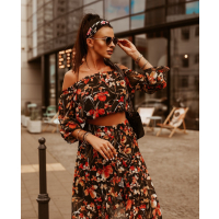 KOMPLET MAXI FLOWER BLACK