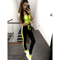 KOMPLET ANGIE TOP + SPODNIE NEON LIME