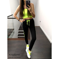 KOMPLET ANGIE TOP + SPODNIE NEON LIME