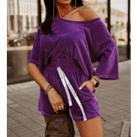 KOMPLET VELVET SET FIOLET